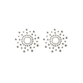 Paire de cache tétons adhésifs strass blanc - NP-1030WHT Paire de cache tétons adhésifs strass blanc - NP-1030WHT