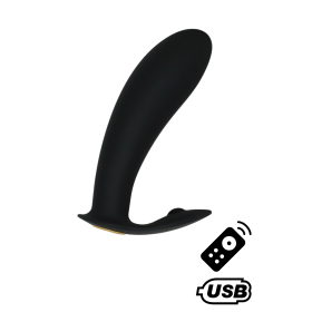 ERNEST, Mini vibromasseur avec stimulateur clitoridien USB, avec télécommande - BQ155BLK ERNEST, Mini vibromasseur avec stimulateur clitoridien USB, avec télécommande - BQ155BLK
