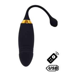 HAPPY, Un Œuf vibrant long USB avec télécommande, dans un silicone médical doux et lisse - B70BLK HAPPY, Un Œuf vibrant long USB avec télécommande, dans un silicone médical doux et lisse - B70BLK