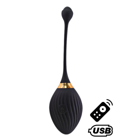 WAVE, Un Œuf vibrant noir USB avec télécommande, dans un silicone médical doux et lisse - B50BLK WAVE, Un Œuf vibrant noir USB avec télécommande, dans un silicone médical doux et lisse - B50BLK