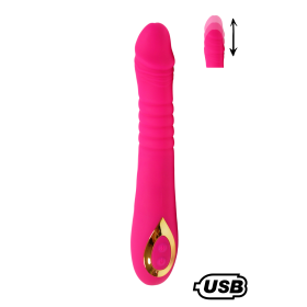 TWIST Rose, Vibromasseur va-et-vient USB en silicone médical, doté de 18 modes de stimulation - BQ586PNK TWIST Rose, Vibromasseur va-et-vient USB en silicone médical, doté de 18 modes de stimulation - BQ586PNK