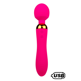 SHAKE Rose, Vibromasseur Wand USB en silicone médical avec 2 puissants moteurs indépendants - BQ107PNK SHAKE Rose, Vibromasseur Wand USB en silicone médical avec 2 puissants moteurs indépendants - BQ107PNK
