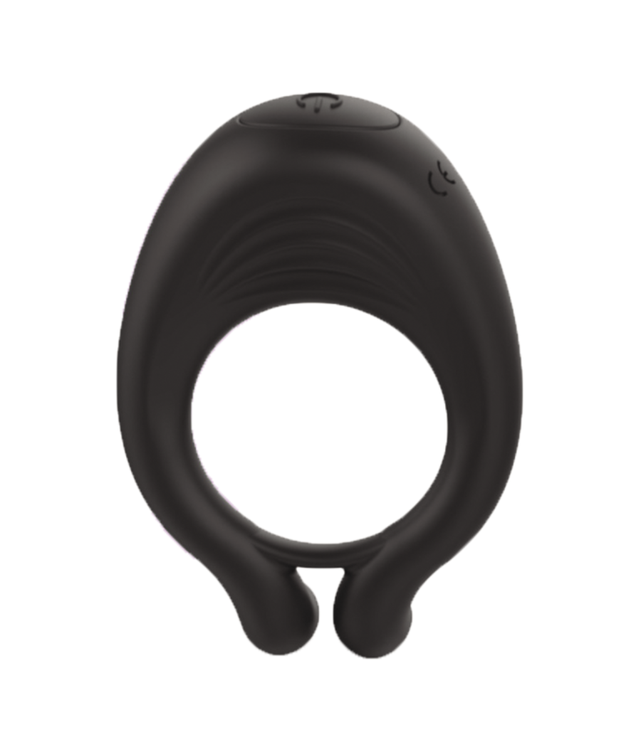 OCTAVE, Cockring Noir dans un silicone médical doux avec 1 mode de vibration - COR035BLK