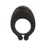 OCTAVE, Cockring Noir dans un silicone médical doux avec 1 mode de vibration - COR035BLK
