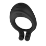 OCTAVE, Cockring Noir dans un silicone médical doux avec 1 mode de vibration - COR035BLK