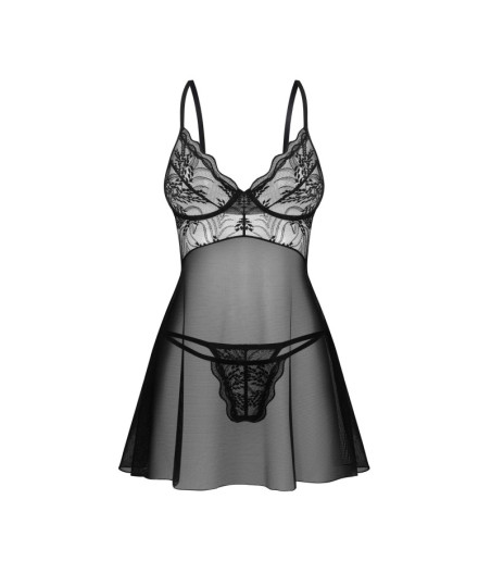 Perisia babydoll et string - Noirs