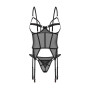 Euridia corset et string - Noirs