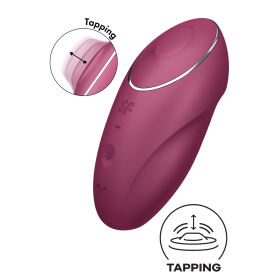 Vibromasseur à poser, stimulateur clitoridien rouge Tap  Climax 1 Satisfyer - CC597858 Vibromasseur à poser, stimulateur clitoridien rouge Tap  Climax 1 Satisfyer - CC597858