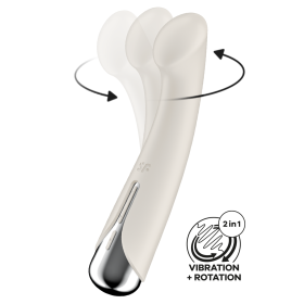 Vibromasseur point G tête rotative blanc USB Spinning g-spot 1 Satisfyer - CC597857 Vibromasseur point G tête rotative blanc USB Spinning g-spot 1 Satisfyer - CC597857