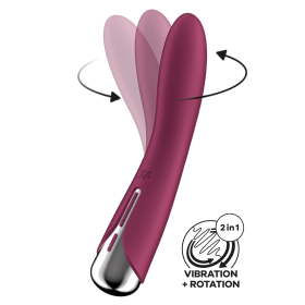 Vibromasseur USB tête rotative point G rouge Spinning Vibe 1 Satisfyer - CC597855 Vibromasseur USB tête rotative point G rouge Spinning Vibe 1 Satisfyer - CC597855