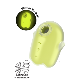 Stimulateur de clitoris fluorescent vibration et air pulsé USB vert Glowing Ghost Satisfyer - CC597852 Stimulateur de clitoris fluorescent vibration et air pulsé USB vert Glowing Ghost Satisfyer - CC597852