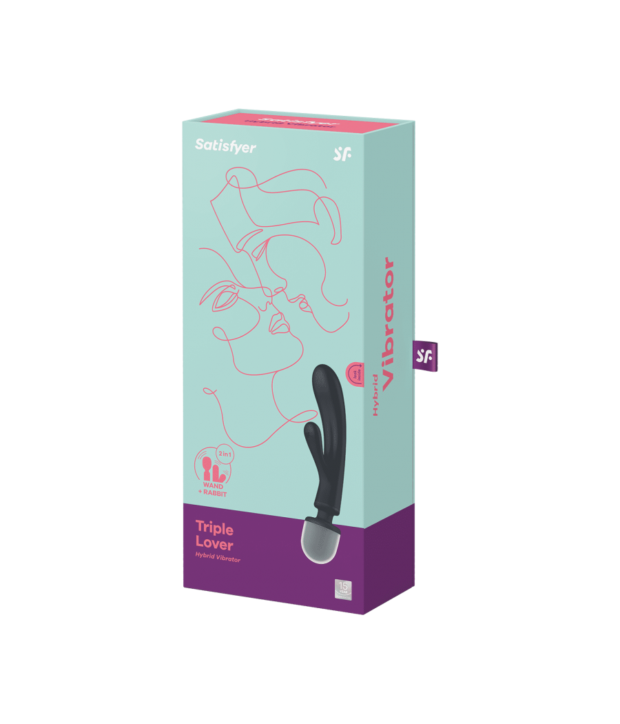 Triple lover Rabbit et Wand Satisfyer - Noir