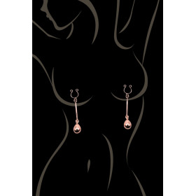 Bijou pince téton, forme perle doré rose - SO-0189 Bijou pince téton, forme perle doré rose - SO-0189