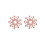 Paire de cache tétons adhésifs strass rouge - NP-1030RED