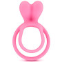 Double cockring rose avec stimulateur de clitoris - CC5710050050