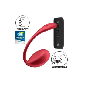 Oeuf vibrant télécommandé rouge Shiny Petal Satisfyer - CC597863 Oeuf vibrant télécommandé rouge Shiny Petal Satisfyer - CC597863
