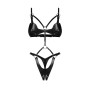Dame controle body ouvert - Noir