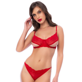 Ensemble 2 pièces en dentelle rouge - MAL8903RD Ensemble 2 pièces en dentelle rouge - MAL8903RD