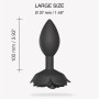 Plug Open Roses L - Black Onyx