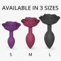 Plug Open Roses L - Black Onyx
