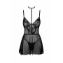 First Kiss 249 babydoll et collier - noire
