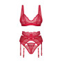 Cupide Desir ensemble 3 pièces - Rouge