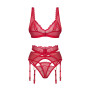 Cupide Desir ensemble 3 pièces - Rouge
