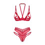 Cupide desir ensemble 2 pièces ouvert - Rouge