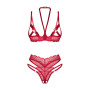 Cupide desir ensemble 2 pièces ouvert - Rouge