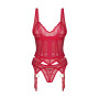 Cupide Desir corset et string - Rouge