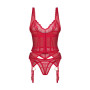 Cupide Desir corset et string - Rouge