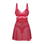 Cupide Desir babydoll et String - Rouge