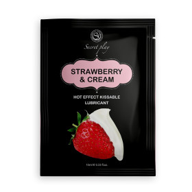 Dosette 2 en 1 Lubrifiant et huile de massage fraise à la crème chauffant 10 ml - SP3610 Dosette 2 en 1 Lubrifiant et huile de massage fraise à la crème chauffant 10 ml - SP3610