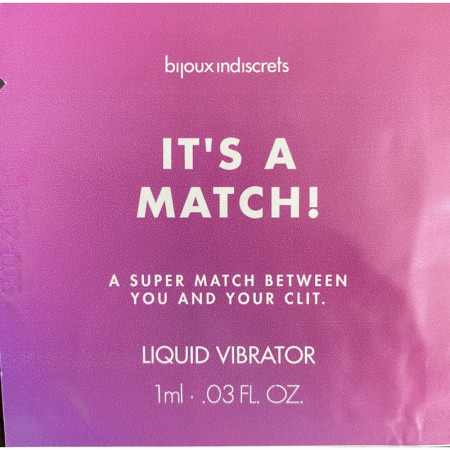 Liquide vibrator dosette - IT'S A MATCH - Clitherapy - 1ml