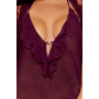 Nuisette et peignoir grande taille couleur aubergine - DG13666XCHE