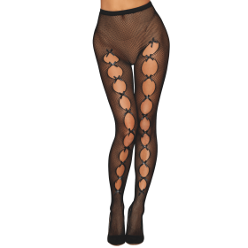 Collant fantaisie résille noir avec liseré à l'arrière - DG0528BLK Collant fantaisie résille noir avec liseré à l'arrière - DG0528BLK