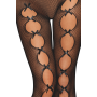 Collant fantaisie résille noir avec liseré à l'arrière - DG0528BLK