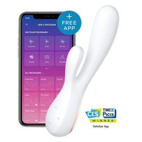 Vibromasseur connecté Satisfyer Mono Flex - Blanc Vibromasseur connecté Satisfyer Mono Flex - Blanc