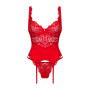 Amor Cherris guêpière et string - Rouge