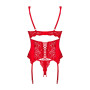 Amor Cherris guêpière et string - Rouge