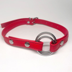 Baillon Anneau cuir rouge Baillon Anneau cuir rouge