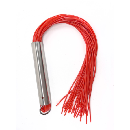 Martinet homme rouge manche métal lanières en PVC