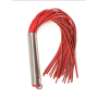 Martinet homme rouge manche métal lanières en cuir DOUX