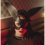 Masque Oreilles Lapin Noir  Gold