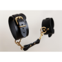 Menottes en cuir Collection Anneaux NOIR  GOLD