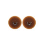 Paire de cache-tétons piercing barre demi-anneau faux diamant peau foncée - XP008F