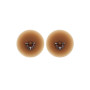 Paire de cache-tétons piercing barre demi-anneau faux diamant peau métisse - XP008M