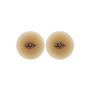 Paire de cache-tétons piercing barre coeur faux diamant peau claire - XP004C