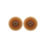 Paire de cache-tétons piercing barre coeur faux diamant peau métisse - XP004M