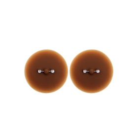 Paire de cache-tétons piercing barre faux diamant peau foncée - XP001F Paire de cache-tétons piercing barre faux diamant peau foncée - XP001F